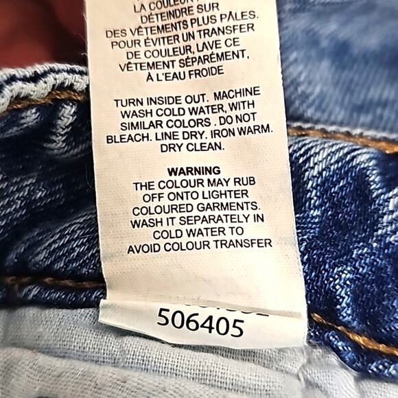 Garage Denim Womens Straight Leg High Rise 4 Pkt Zip & Button Mom Jeans Sz 5/27 - Picture 9 of 10